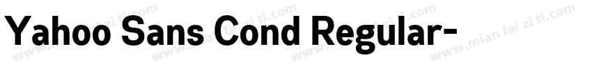 Yahoo Sans Cond Regular字体转换